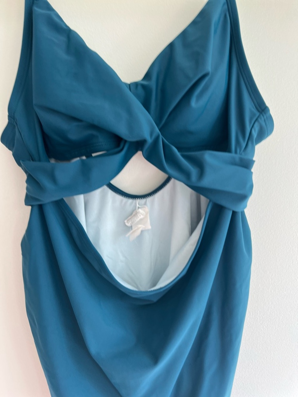 Cupshe Navy Blue Twist-Front One-Piece Maternity Swimsuit | Women’s Large - Picture 8 of 14